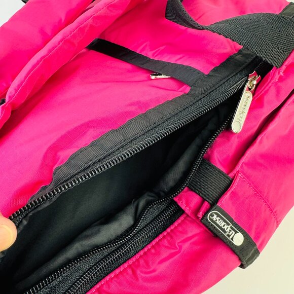 LeSportSac Logan Pop Pink Nylon Dual Compartment Adjustable Large Backpack - Picture 7 of 11